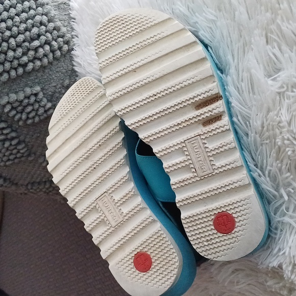 🔥🔥Hunter original Tiffany blue Turquoise platform sandals 10 10.5 - Picture 15 of 15